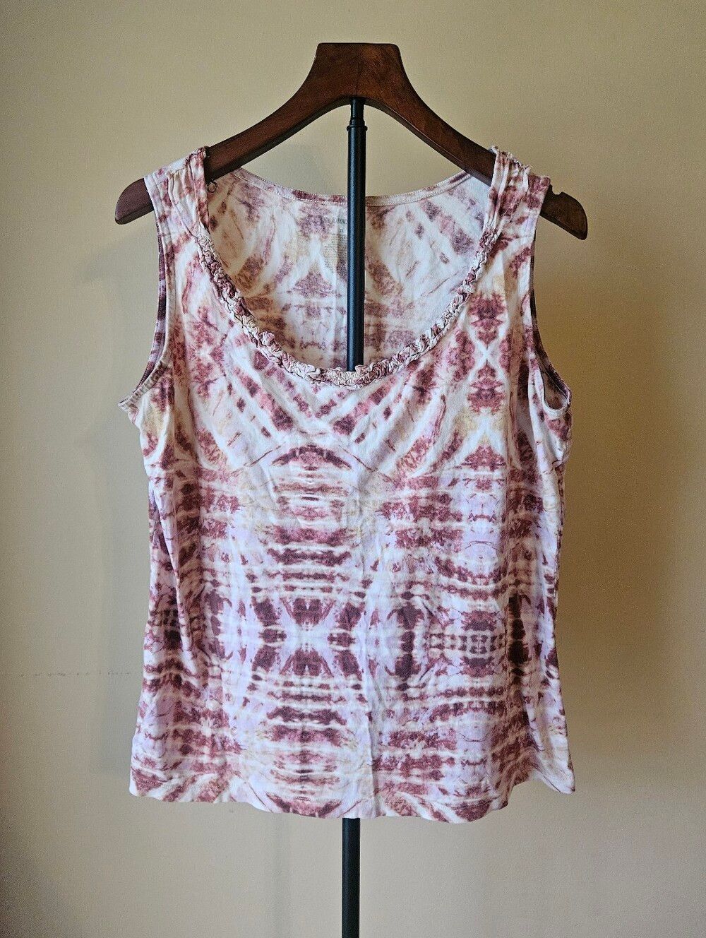 St. John's Bay Mauve Tie-Dye Sleeveless Tank Size XL